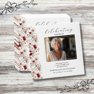 Pink Poppy Photo Memorial Seed Packet Envelope