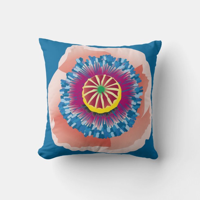 Pink Poppy Pillow (Front)