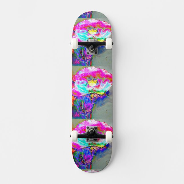 Pink Poppy Skateboard (Front)
