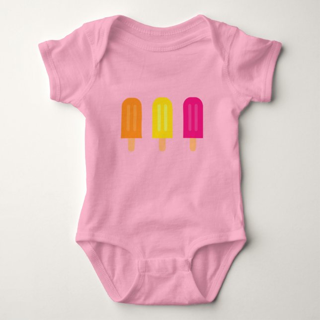 Pink Popsicle Baby Bodysuit (Front)