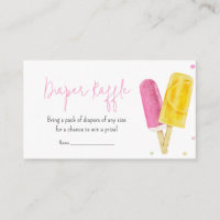 Pink Popsicle Baby Shower Diaper Raffle