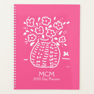 Pink Posy Vase Planner