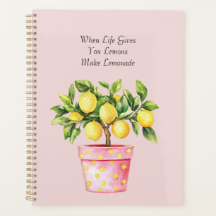 Pink Pot Yellow Lemon Plant Planner