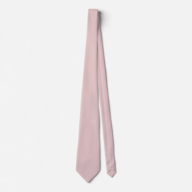 Pink Potpourri Pastel Solid Colour Print Tie (Front)