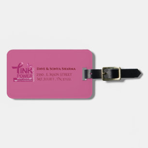 Pink Power-Breast Cancer Awareness Design Luggage Tag