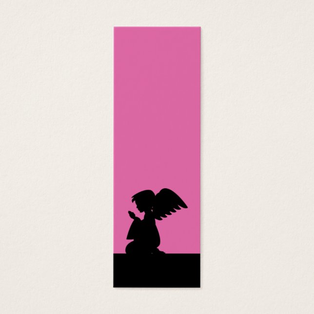 Pink Praying Angel Bookmark (Front)