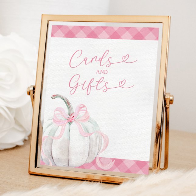 Pink Preppy Pumpkin Girl Birthday Cards and Gifts Poster (Creator Uploaded)