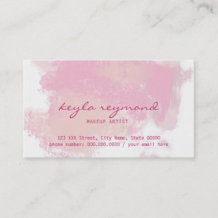 Pink presentation / make-up makeup pinkish business card