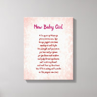 Pink pretty New Baby Girl Poem