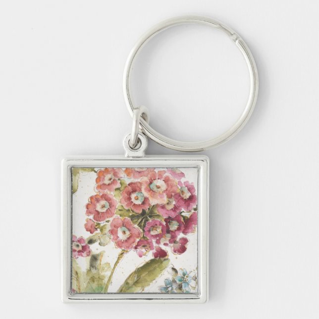 Pink Primrose Key Ring (Front)
