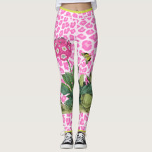 Pink Primula Leggings