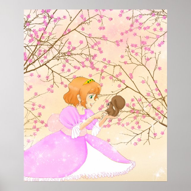 Pink Princess and squirrel poster (Front)