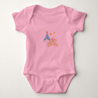 Pink Princess Baby Bodysuit, Cute Floral Baby Girl Bodysuit