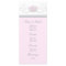 Pink Princess Baby Girl Shower Menu Rack Cards