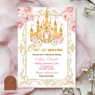 Pink Princess Baby Shower Invitation