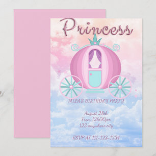 PINK PRINCESS BIRTHDAY INVITATION