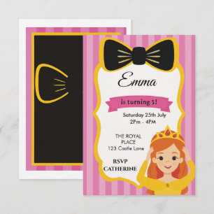 Pink Princess Birthday Invite zazzlemade