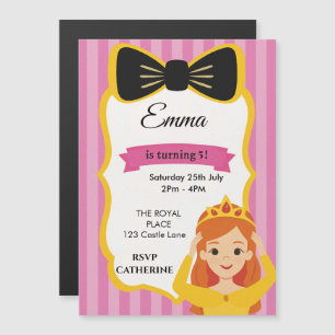 Pink Princess Birthday Invite zazzlemade