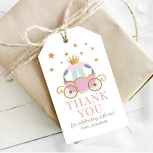Pink Princess Birthday Party Favor Tags