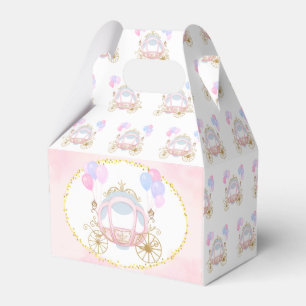 Pink Princess Carriage Birthday Party Favour Box
