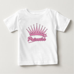Pink Princess Crown Baby T-Shirt