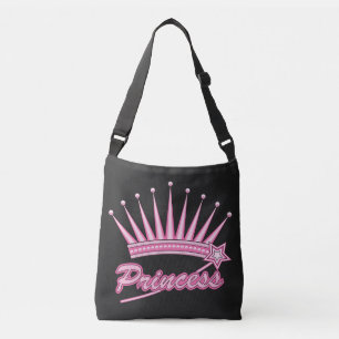 Pink Princess Crown Crossbody Bag