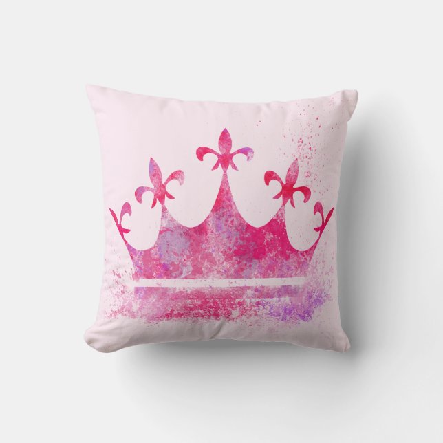 Pink Princess Crown Cushion (Front)