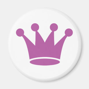 pink princess crown magnet