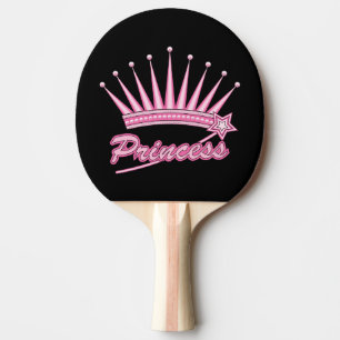 Pink Princess Crown Ping Pong Paddle