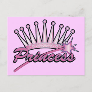 Pink Princess Crown Postcard
