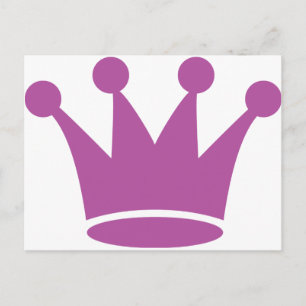 pink princess crown postcard