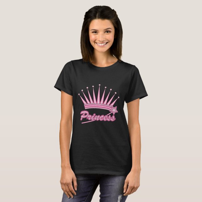 Pink Princess Crown T-Shirt (Front Full)