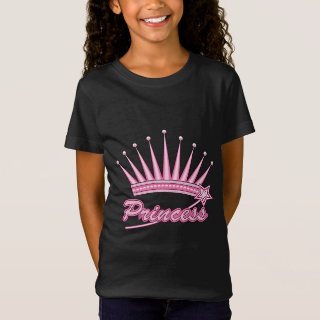 Pink Princess Crown T-Shirt (Front)
