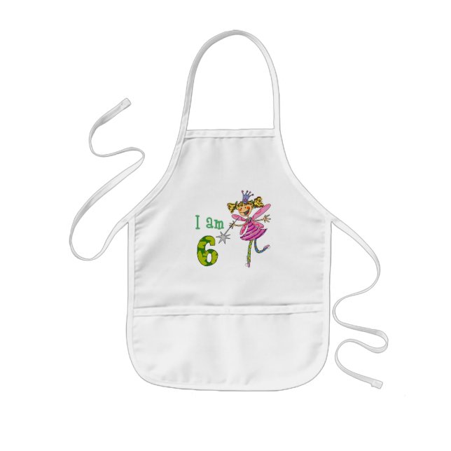 Pink princess fairy kids apron (Front)