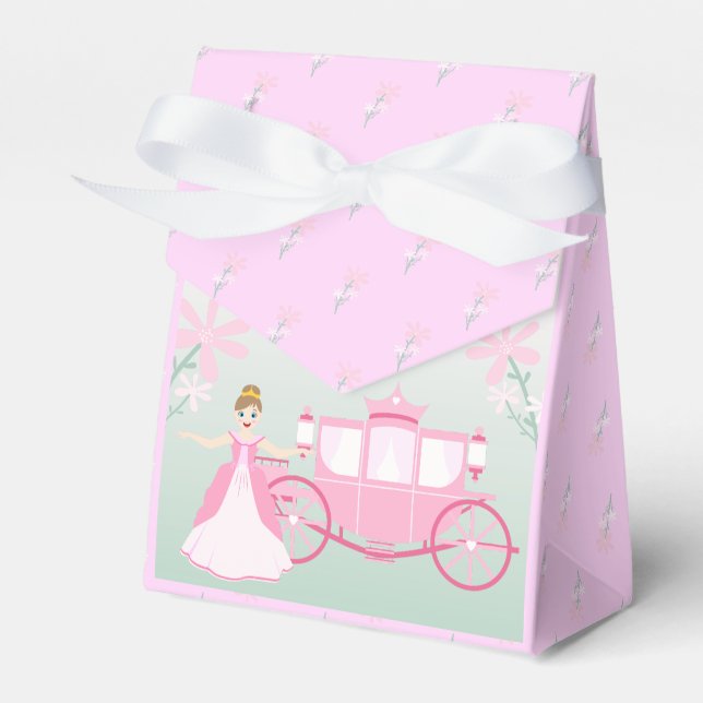 Pink Princess Fantasy Birthday Party Favour Box (Front Side)