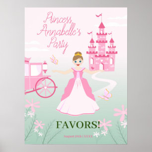Pink Princess Fantasy Birthday Party Poster