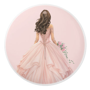 Pink Princess Girl's Girly Ceramic Knob
