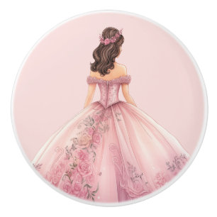 Pink Princess Girl's Girly Ceramic Knob