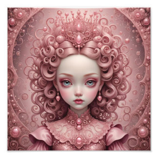 Pink Princess Mark Ryden Style Art Poster Print