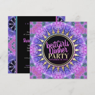 Pink Princess Mediaeval BestGirls Dinner Party Invitation