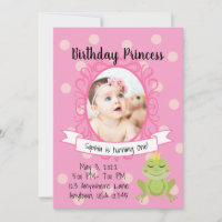 Pink Princess Party Invitation 
