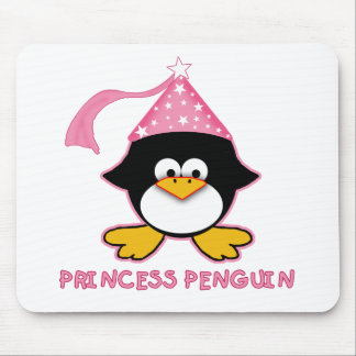 Pink Princess Penguin Mouse Pad