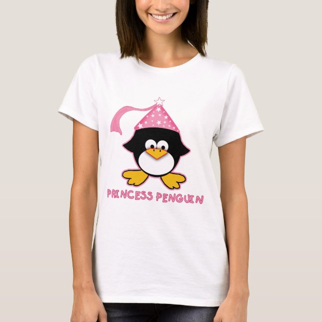 Pink Princess Penguin T-Shirt (Front)