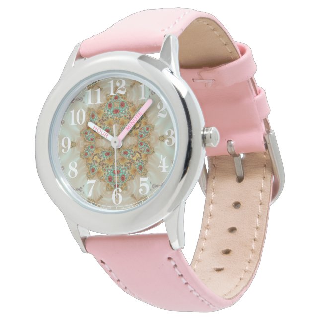 Pink princess royal jewells watch (Angled)
