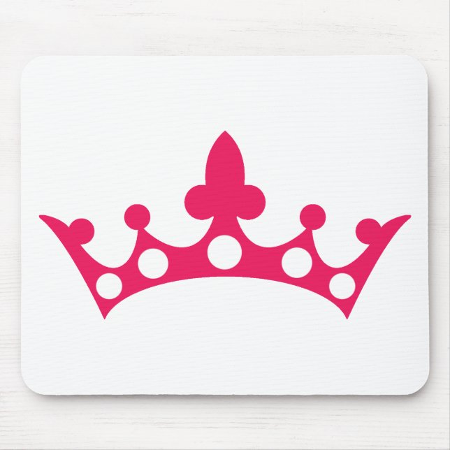 Pink Princess Tiara Mouse Pad (Front)