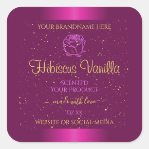Pink Product Labels Gold Soft Glitter Rose Graphic