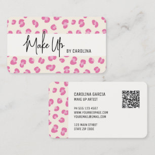 Pink Professional Make up Artist Business Card