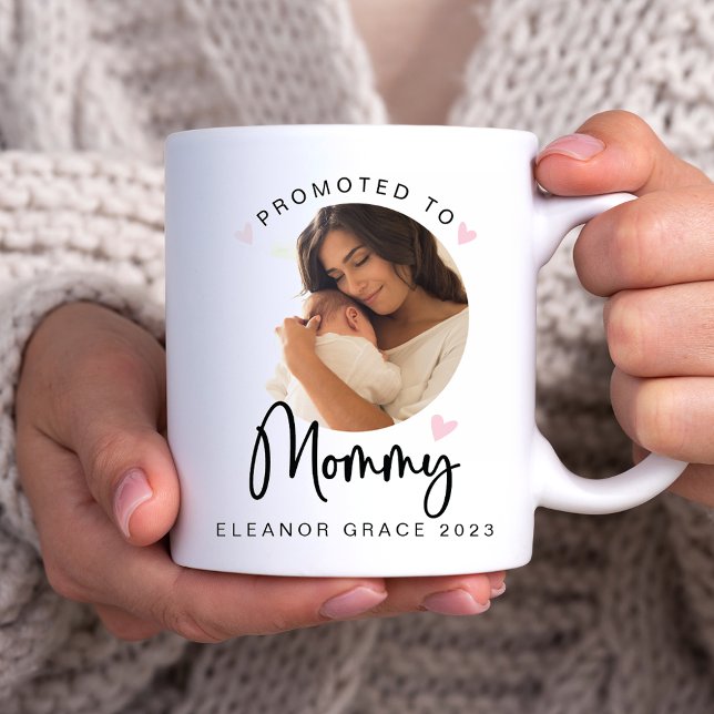 Pink Promoted to Mummy | Photo Gift Mug (Creator Uploaded)
