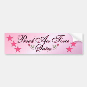 Pink & Proud Air Force Sister Bumper Sticker