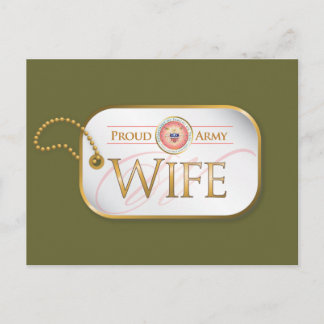 Pink Proud Army Wife Postcard